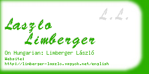 laszlo limberger business card